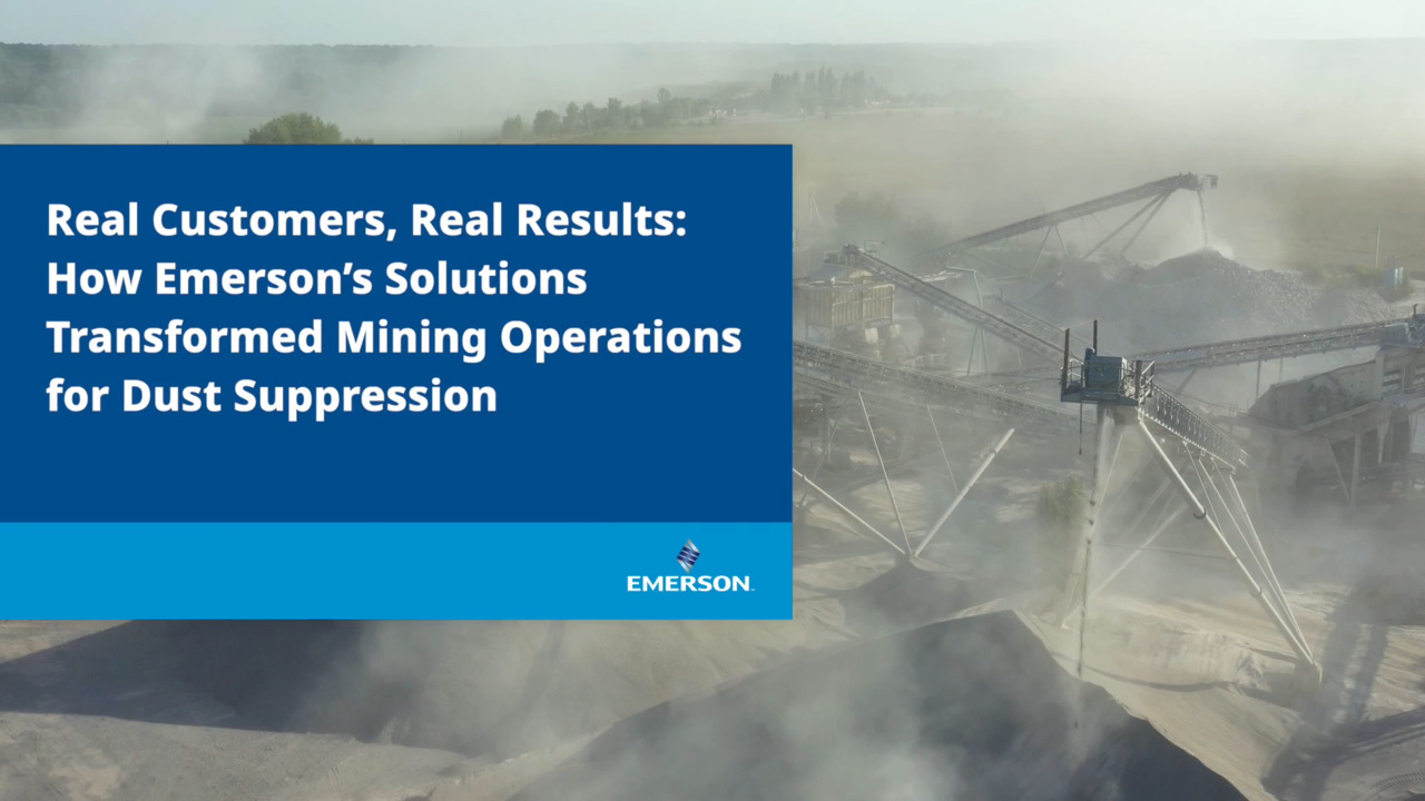 실제 고객, 실제 결과: 방진 억제를 위한 Emerson의 솔루션 채굴 운영 혁신 방법