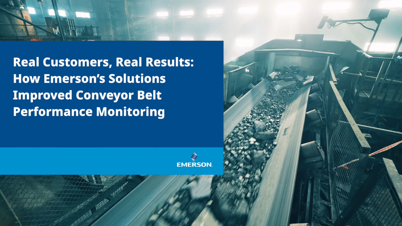 Emerson의 솔루션으로 컨베이어 벨트 성능 모니터링 개선 방법