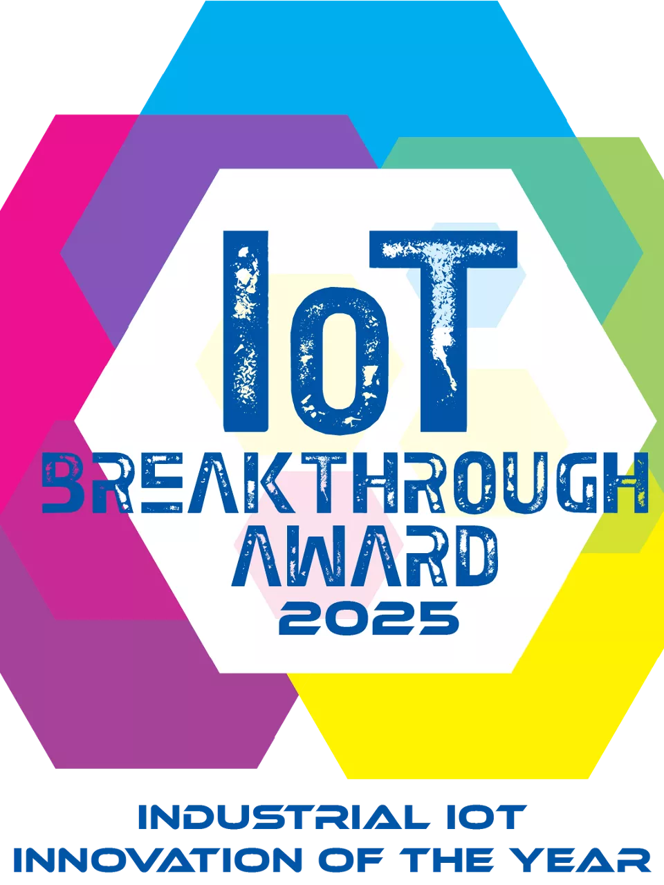 IoT Breakthrough Award 2025 Industrial IoT Innovation of the Year graphic.