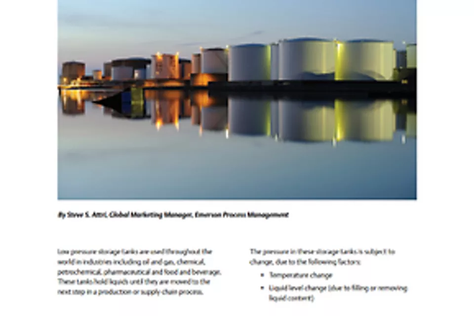 탱크 저장 압력 안전 밸브에 대한 무선 모니터링의 이점