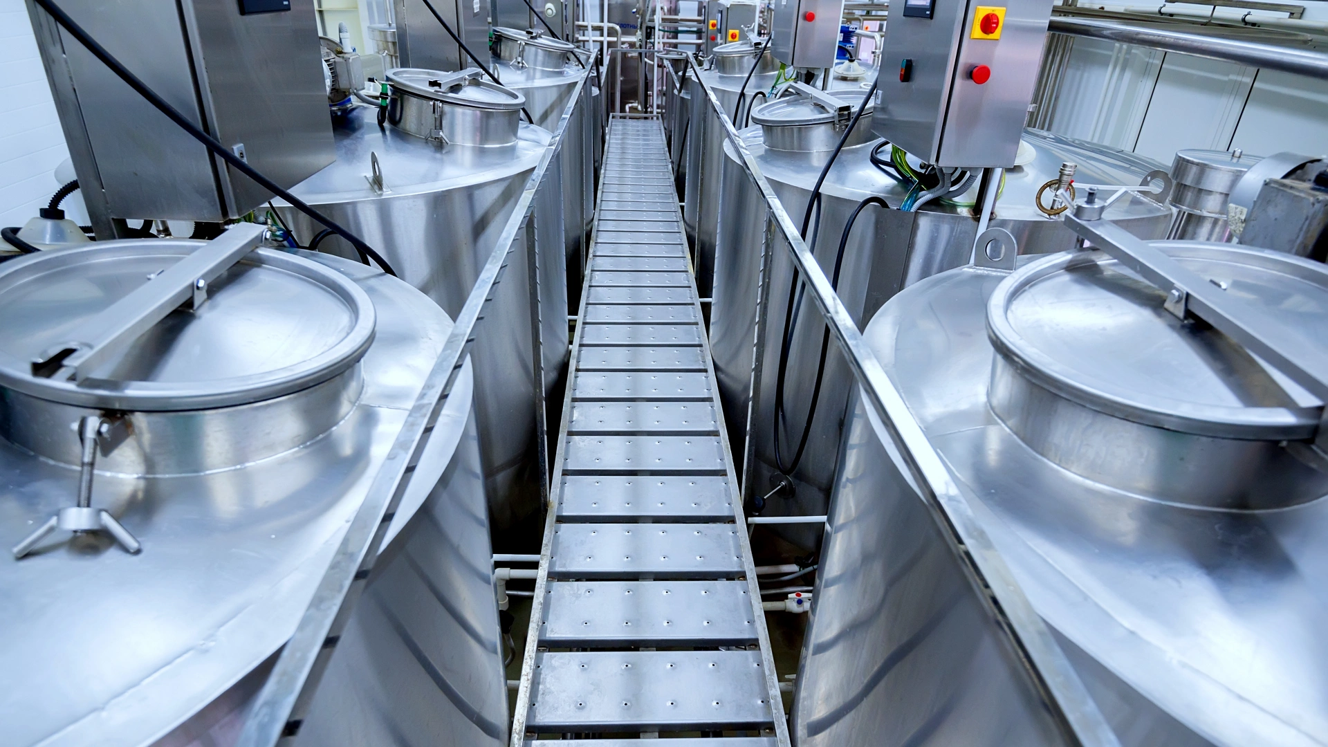 Equipment at dairy plant