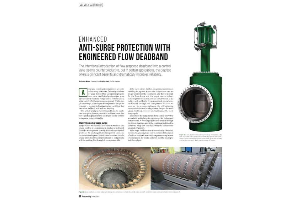 기사: 엔지니어링된 유량 데드밴드를 통한 서지 방지 보호 기능 강화