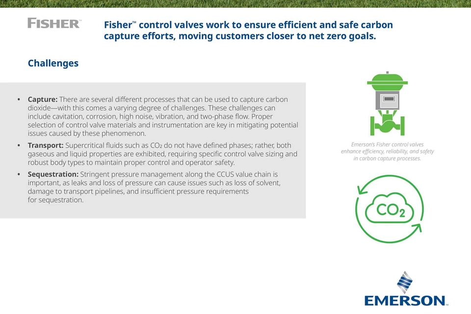  탄소 포집, 활용, 저장에 적합한 제어 밸브