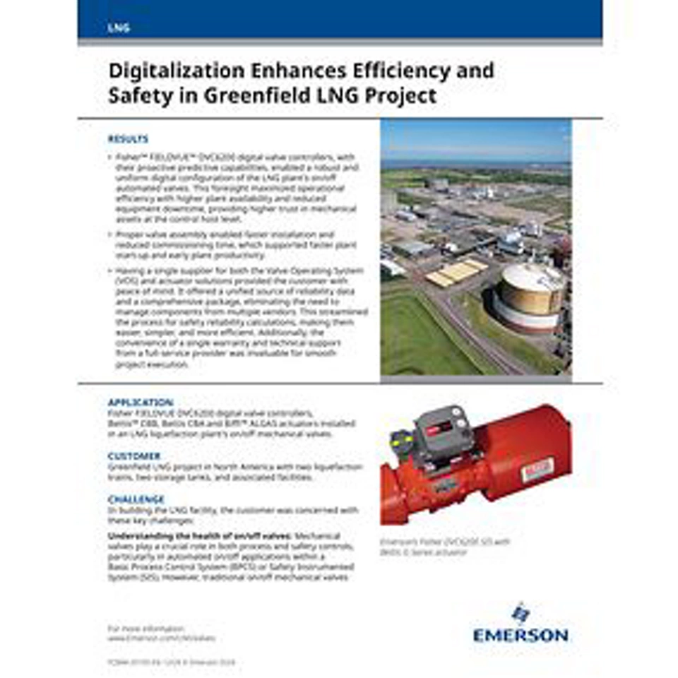 디지털화로 그린필드 LNG 프로젝트의 효율성과 안전성 향상