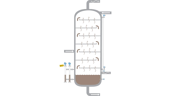 Level Measurement Solutions for Distillation Column Side Draw Tray