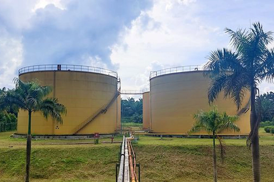 팜유 밀링의 탱크 레벨 측정 및 재고 제어