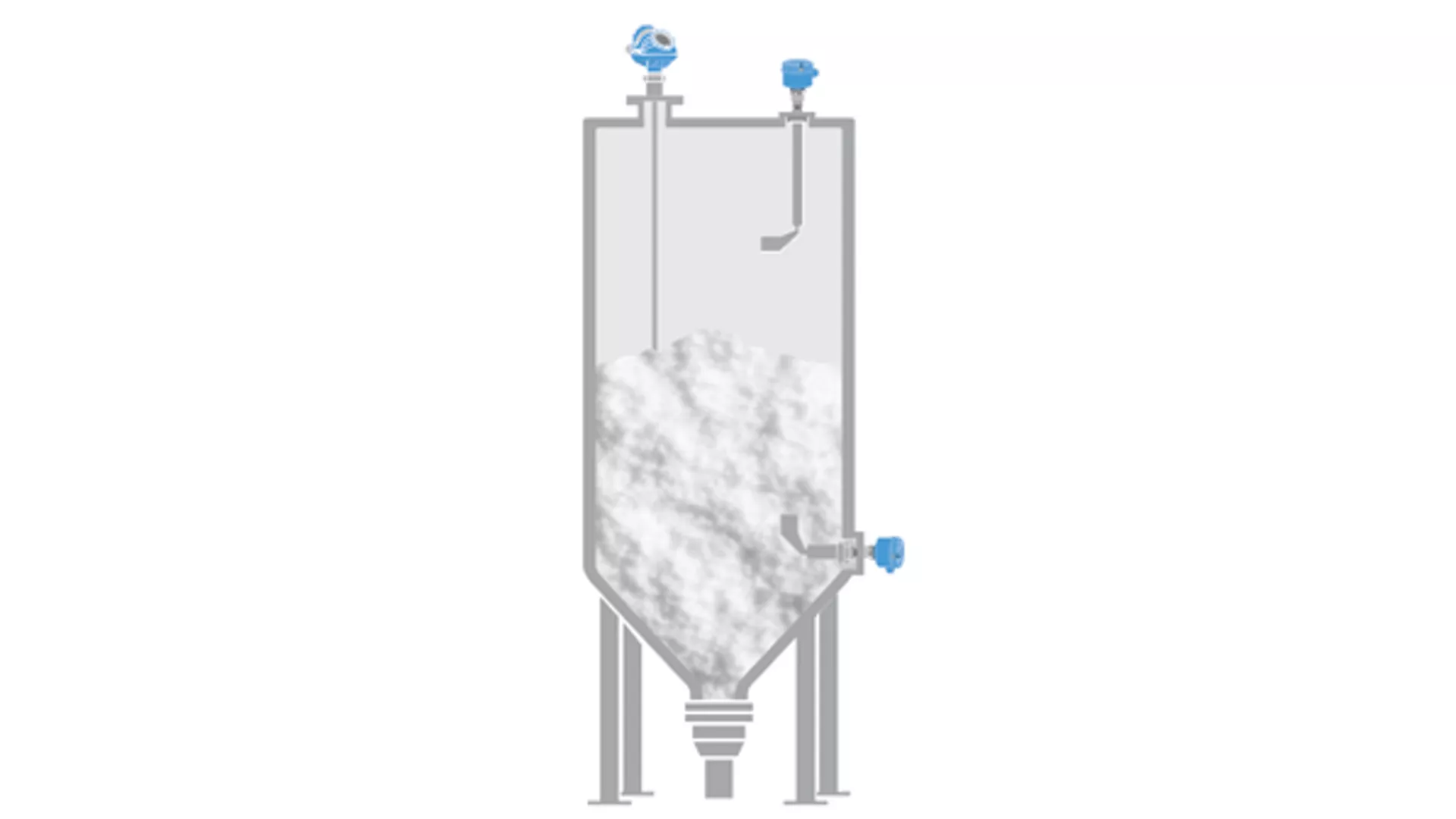 Level Measurement in Silica Powder Storage Tanks