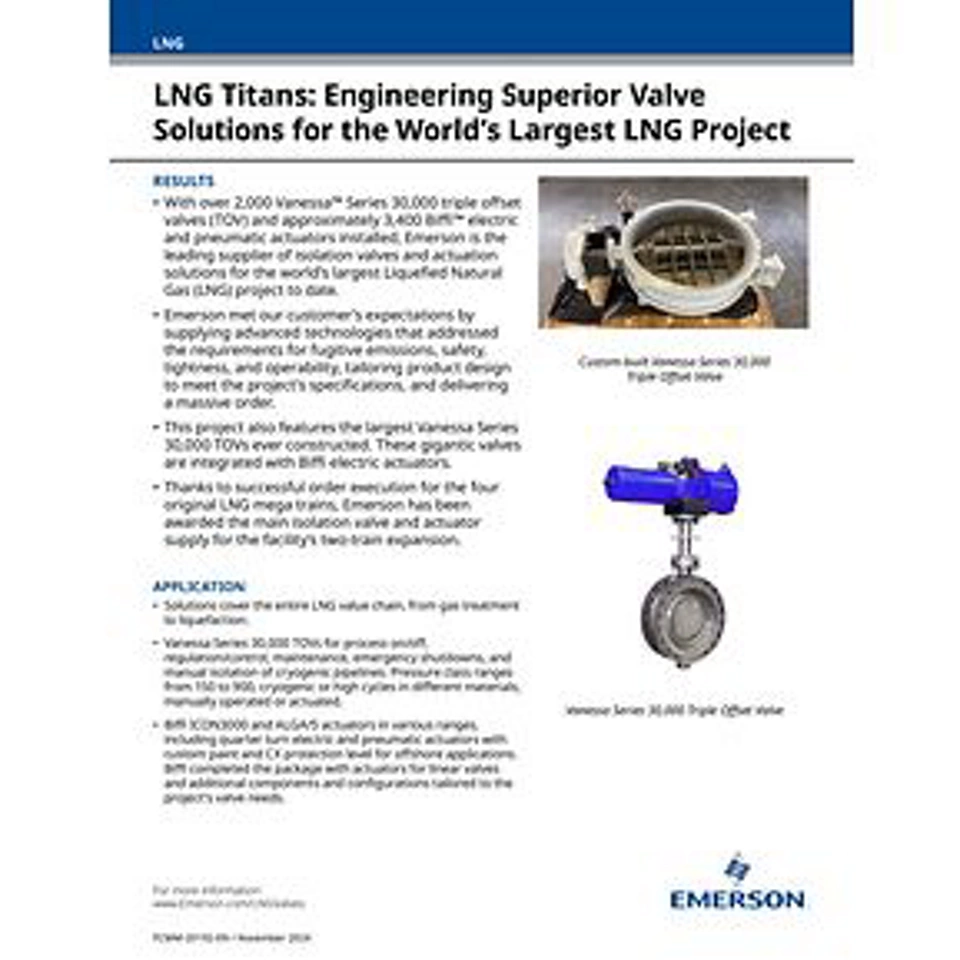 LNG 타이탄: 세계 최대의 LNG 프로젝트를 위한 우수한 밸브 솔루션 엔지니어링