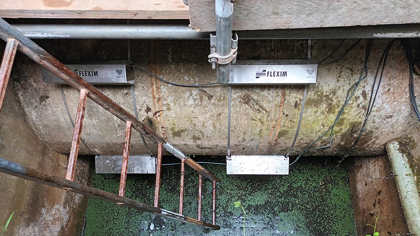 Monitoring flow in Prestressed Concrete Cylinder Pipes (PCCP)