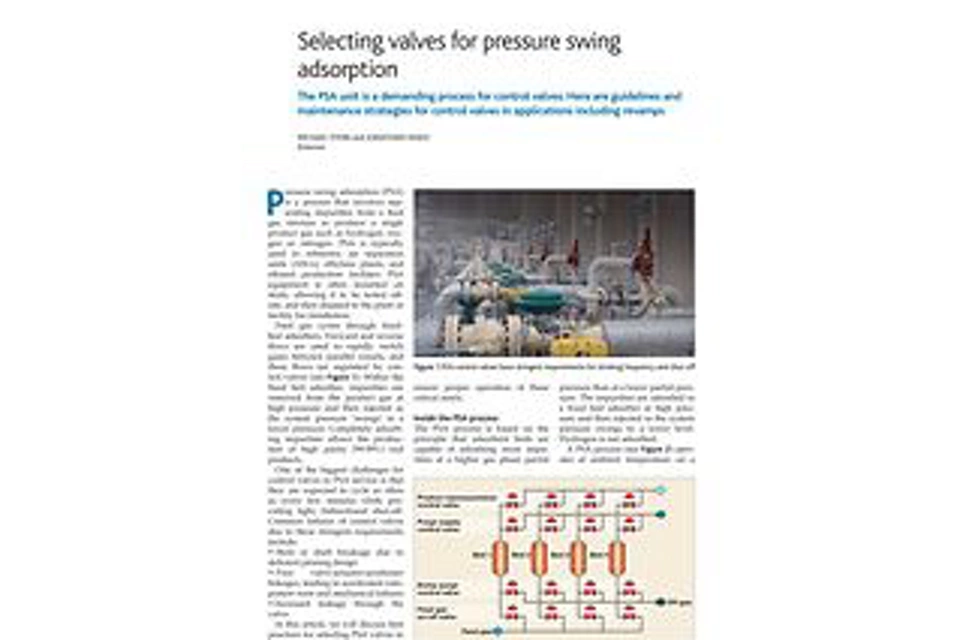 기사: 압력 스윙 흡착을 위한 밸브 선택