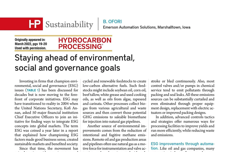 환경, 사회, 거버넌스 목표 앞당기기